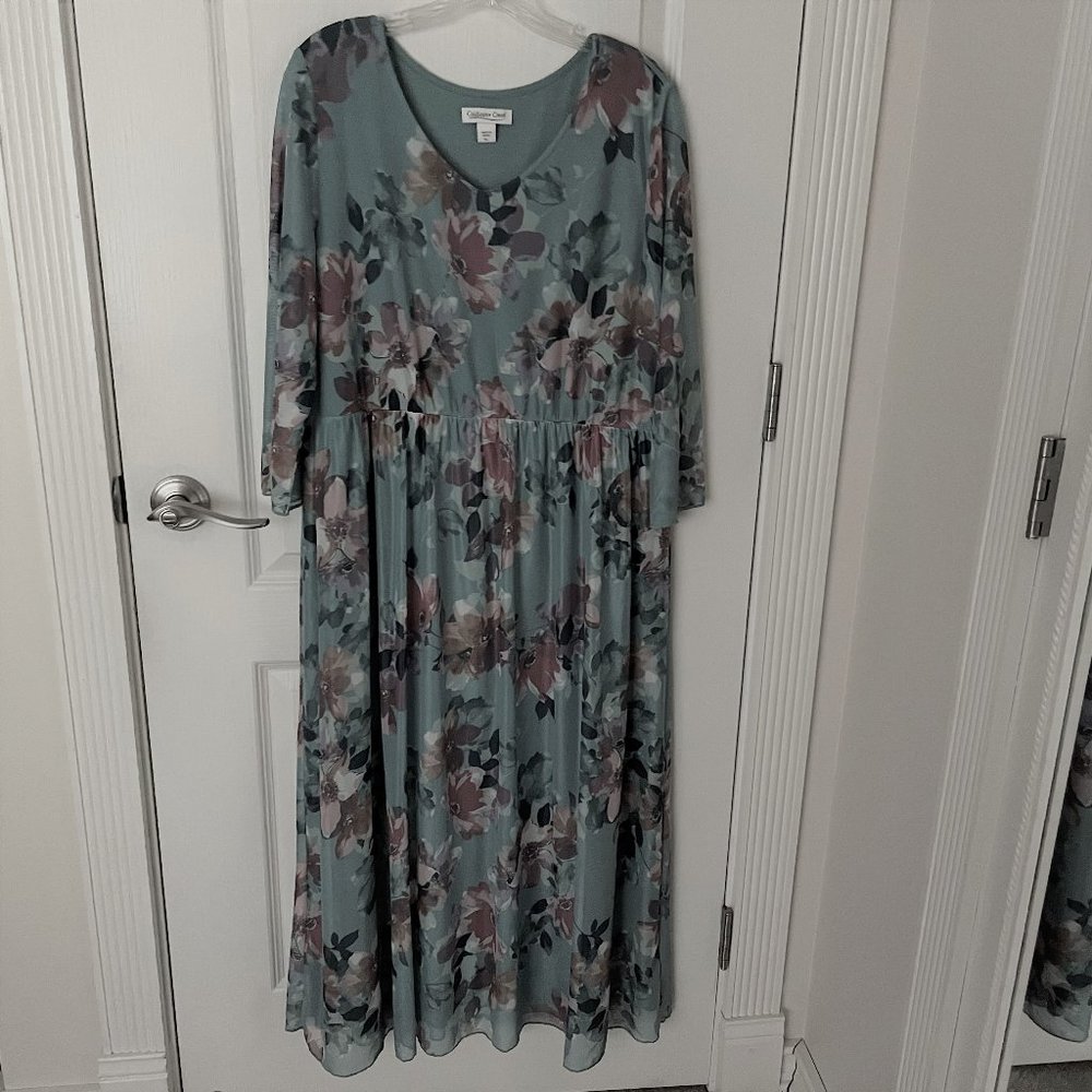 Mesh Knit, Fully Lined, Dress, PL